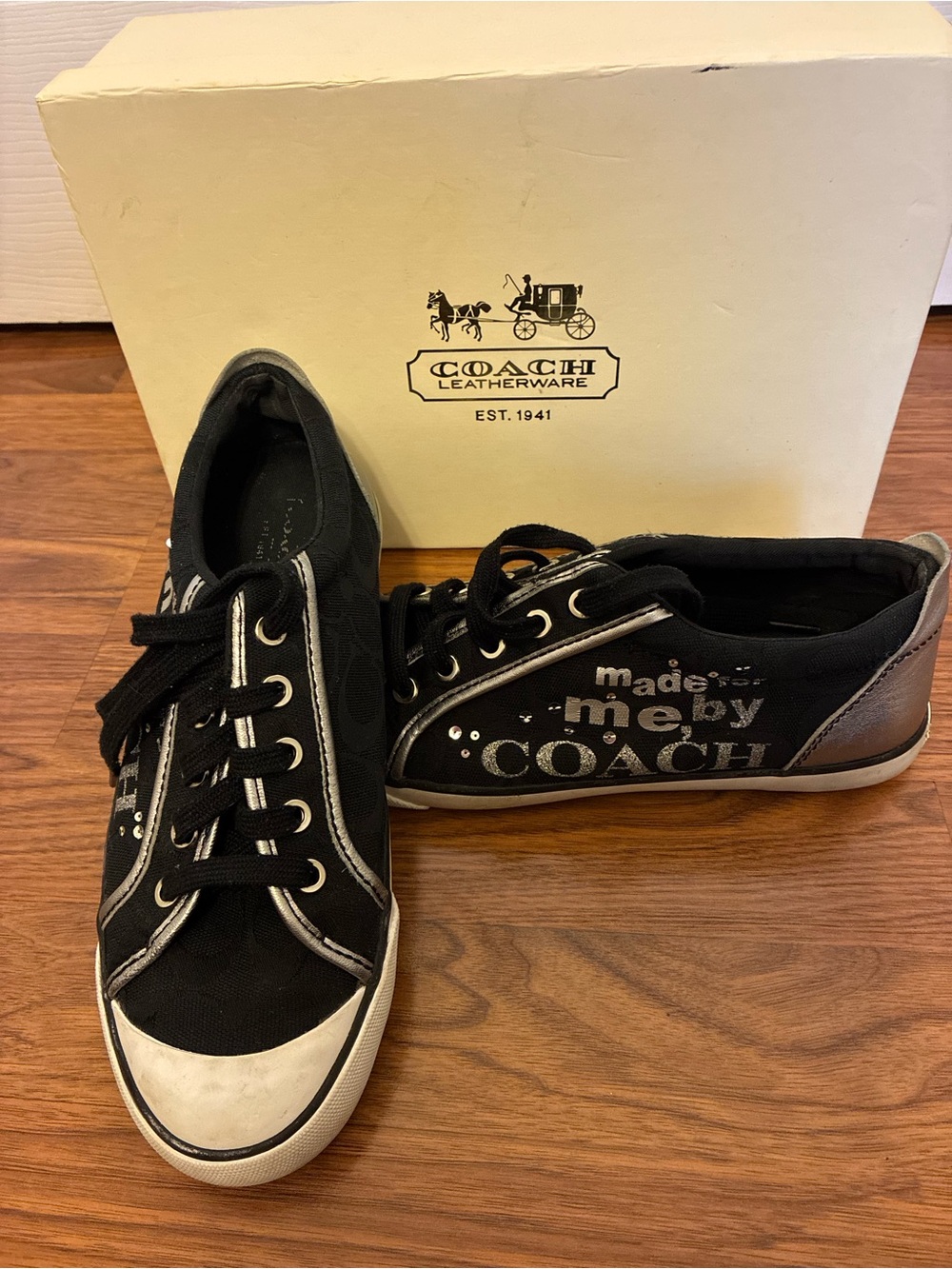 Black Coach Barrett Sneakers Size 8